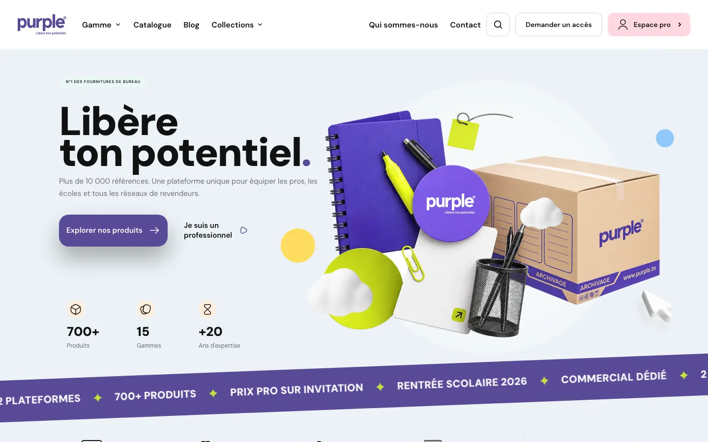 Boutique Purple réalisée avec Sellio