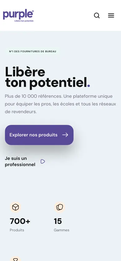 Purple sur mobile